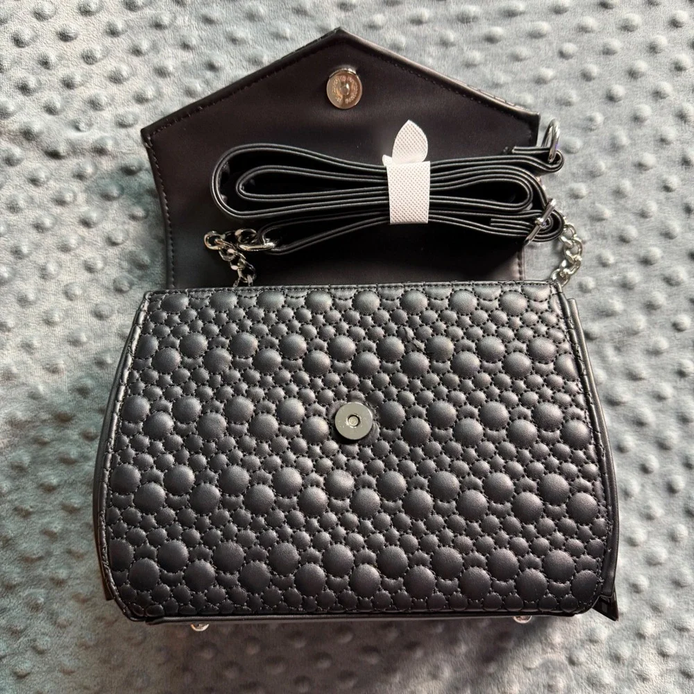 Loungefly Disney Sketched Mickey Mouse Black Quilted Crossbody Bag WDTB3395 NWT